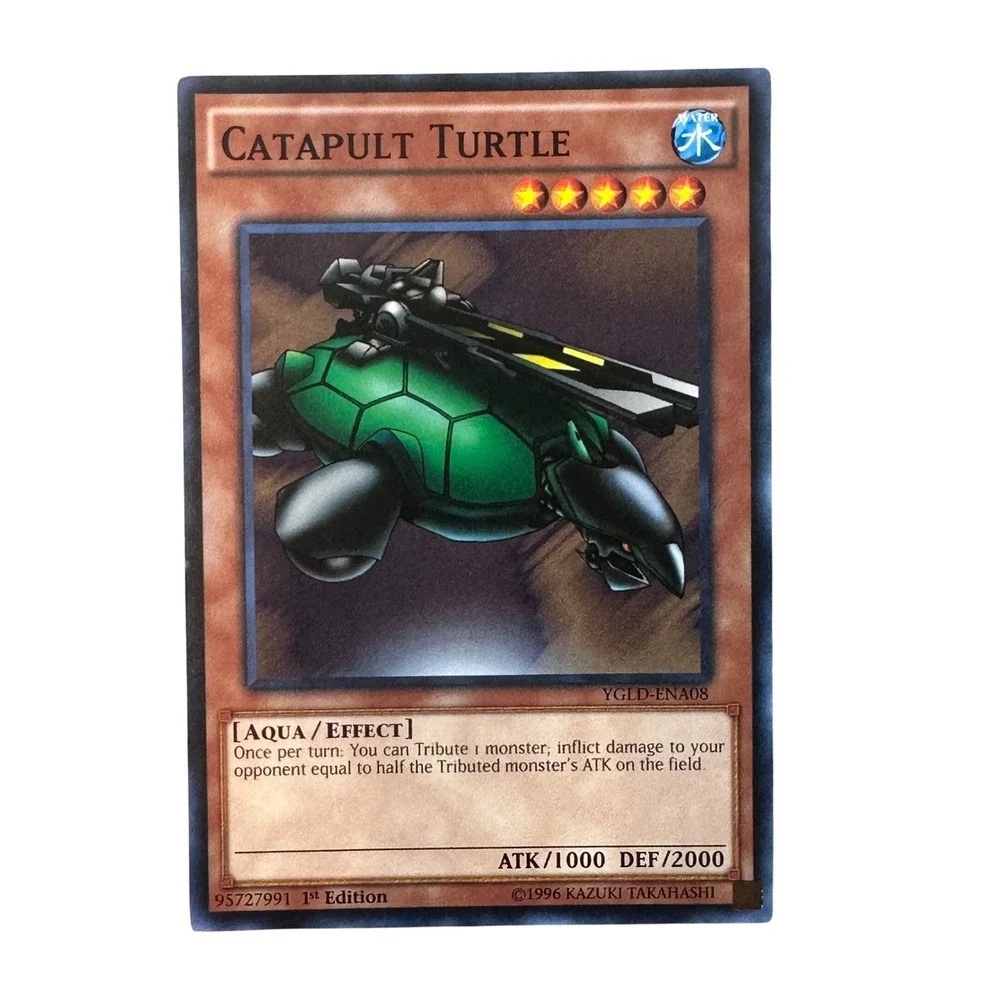 Yu-Gi-Oh! Trading Card OS Brown Catapult Turtle YGLD-ENA08 1st Edition Common